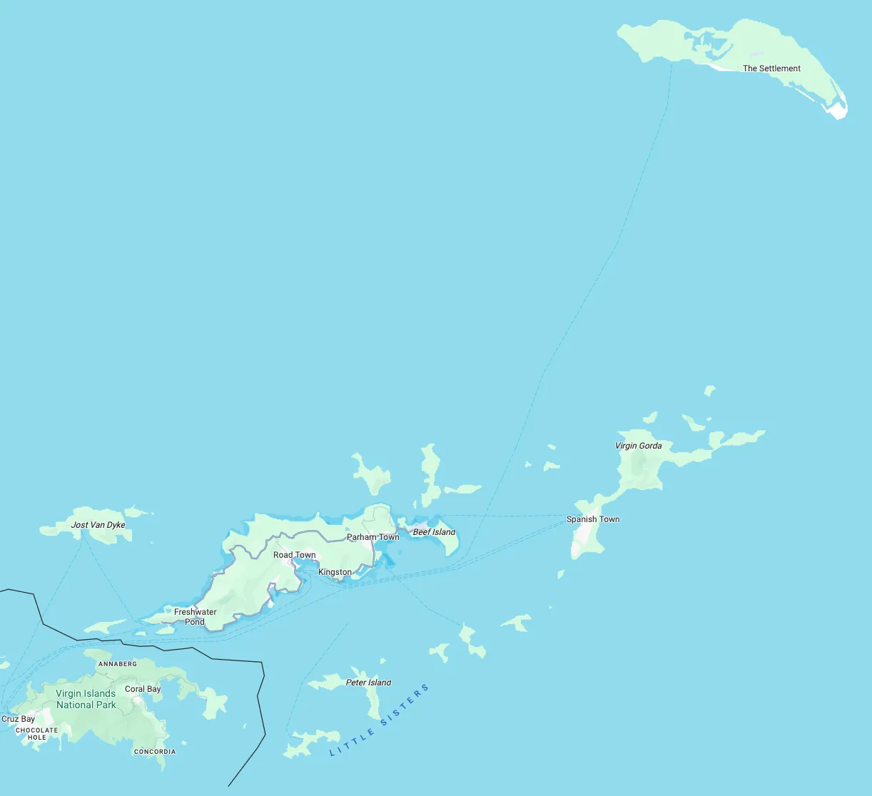 BVI Route map